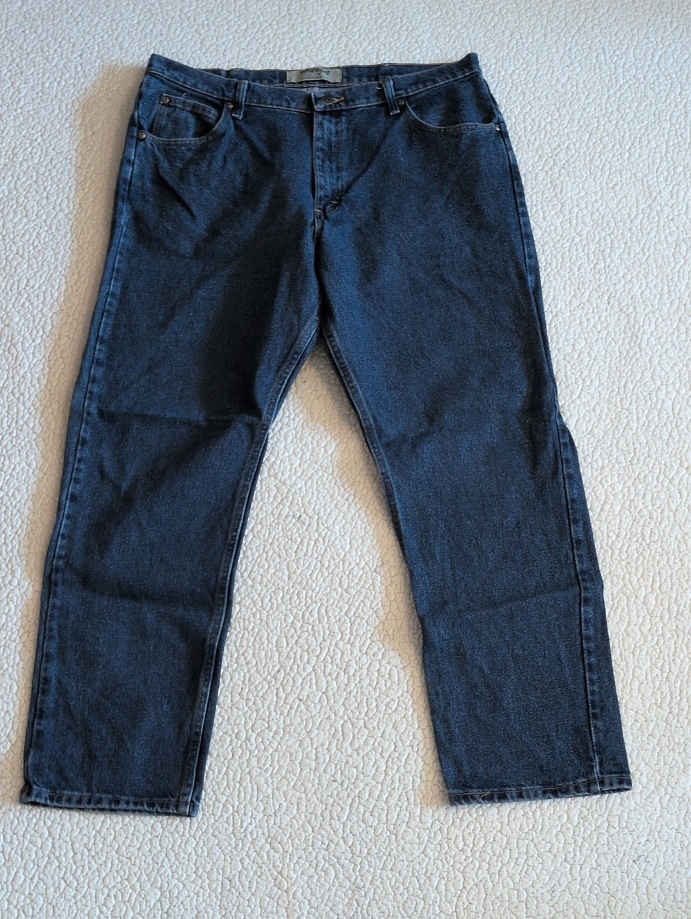 Wrangler Authentic Dark Acid Washed 100% Cotton Bootcut Jeans Western Cowboy
